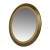 Okrągłe lustro w ramie - Złote z kamieniami - 66